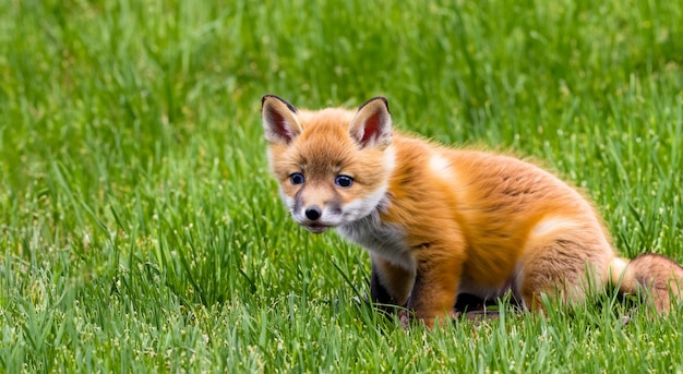 Zdjęcie piękny, niesamowity fox w środku natury w ciągu dnia.