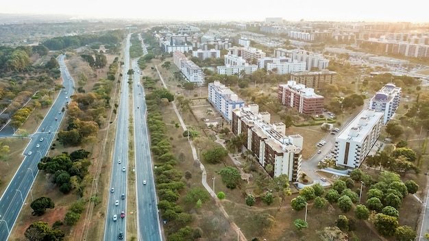 Piękny panoramiczny widok na brazylijską stolicę Brazylii