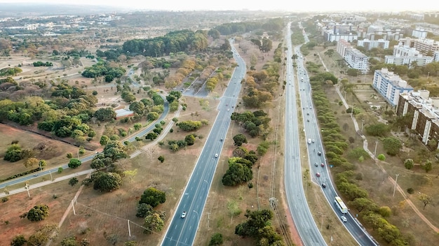 Piękny panoramiczny widok na brazylijską stolicę Brazylii