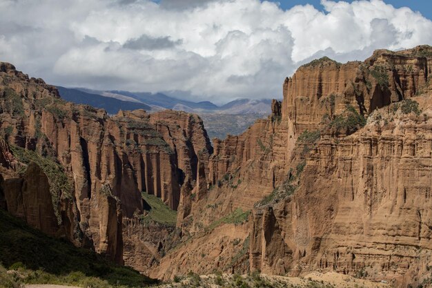 Piękny panoramiczny widok na dolinę w Boliwii