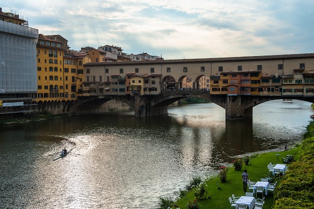 Piękny panoramiczny widok na lato Florencja, Włochy