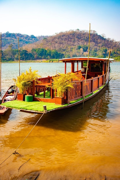 Piękny panoramiczny widok na Luang Prabang Laos