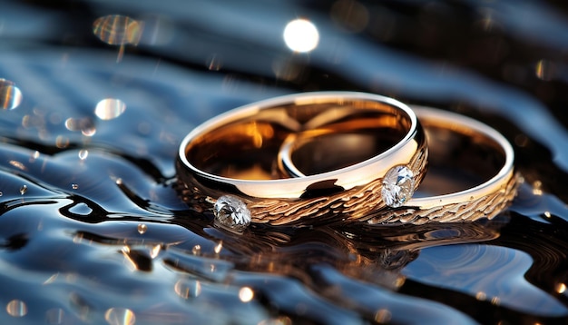 Piękny pierścień z wodą