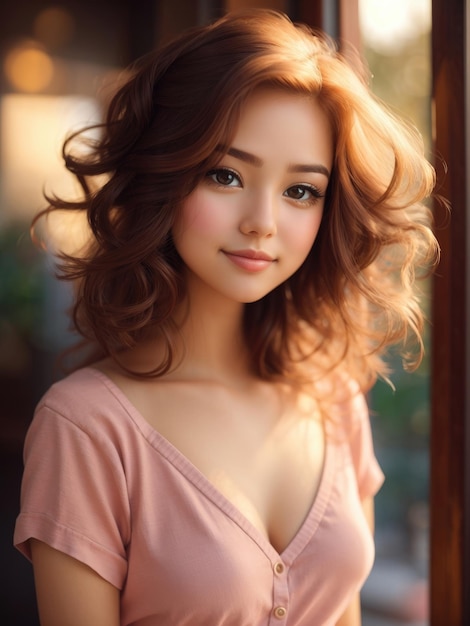 piękny portret azjatyckiej dziewczyny