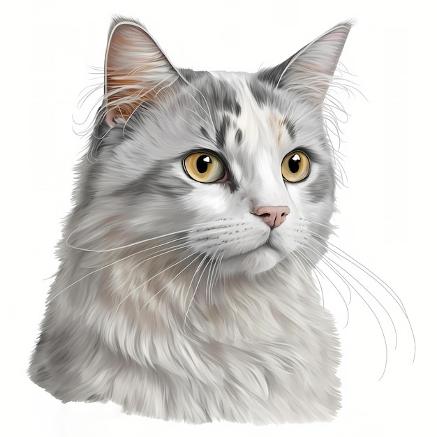 Piękny portret głowy kota Klipart