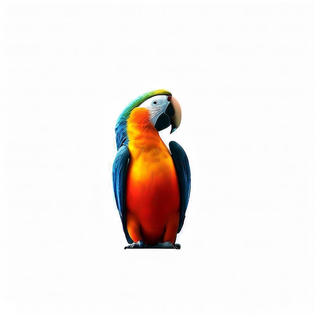 Piękny portret papugi AI, cyfrowa ilustracja sztuki wektorowej