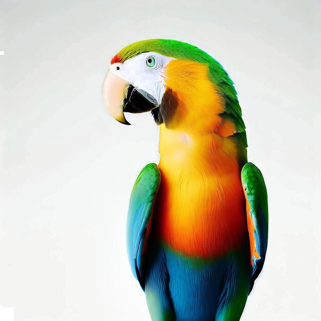 Piękny portret papugi AI, cyfrowa ilustracja sztuki wektorowej