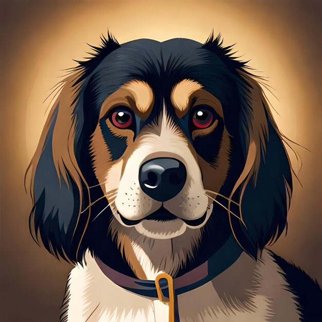 Piękny portret słodkiego psa
