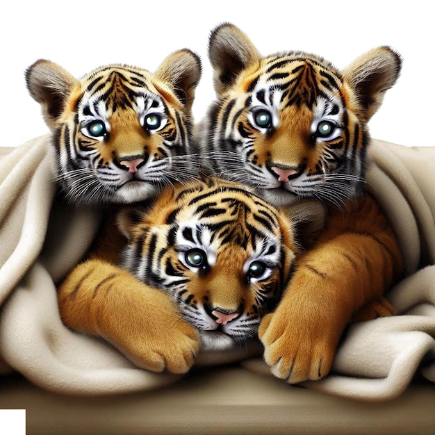 Piękny portret tygrysa AI, cyfrowa ilustracja sztuki wektorowej