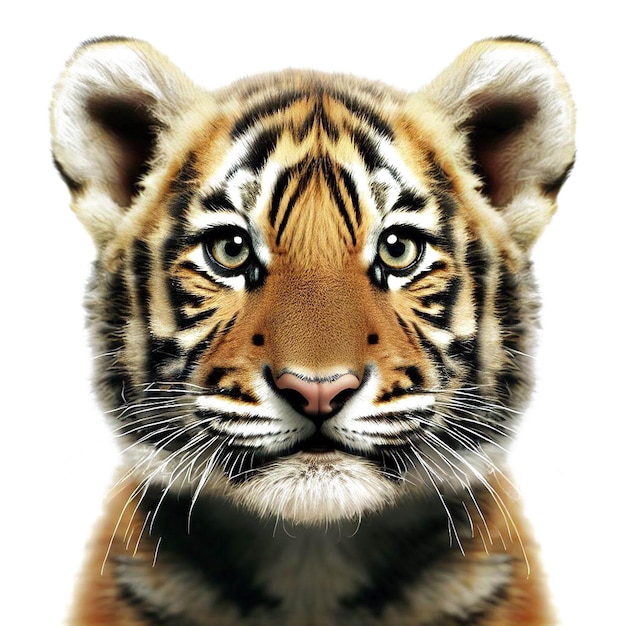 Piękny portret tygrysa AI, cyfrowa ilustracja sztuki wektorowej