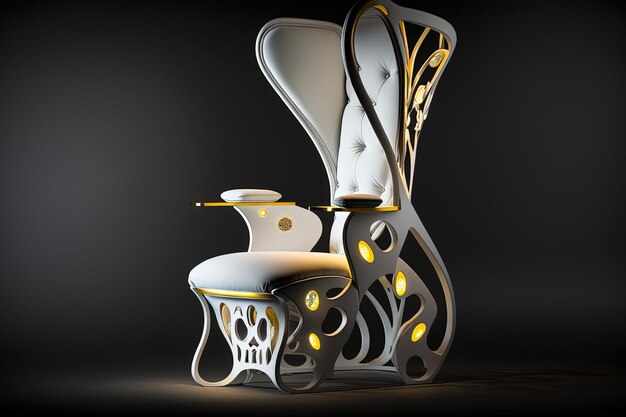 Piękny projekt krzesła Generative Ai