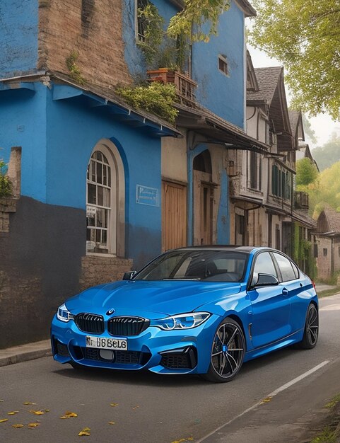 Piękny samochód BMW w pięknym otoczeniu