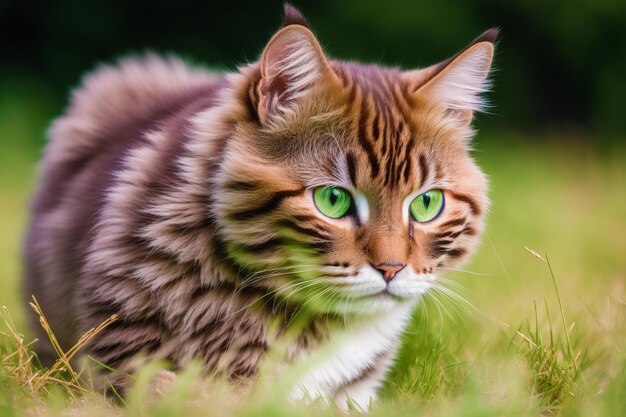 Piękny szary kot Szepty mądrości Grace and Serenity of the Grey Cat Generacyjna sztuczna inteligencja