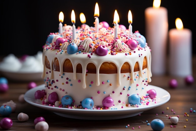 Piękny tort urodzinowy