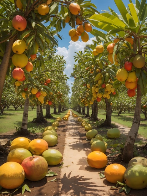 piękny _Tropical_Fruit_Orchard