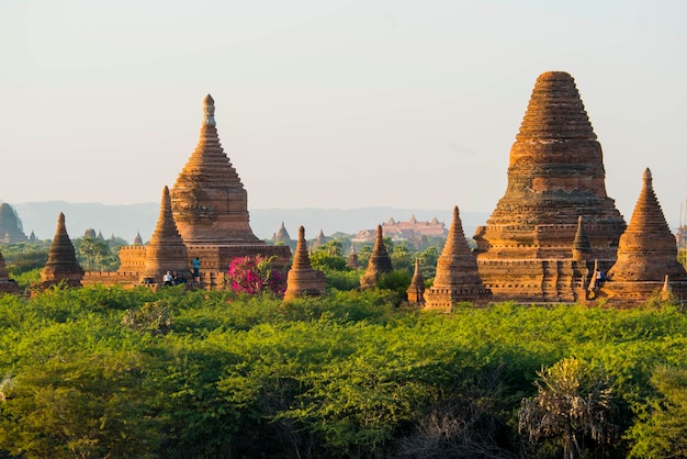 Piękny widok na Bagan w Birmie