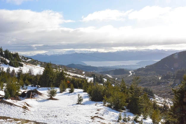 Piękny widok na Cerro Catedral w Bariloche Argentina