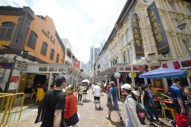 Piękny Widok Na Chinatown W Singapurze