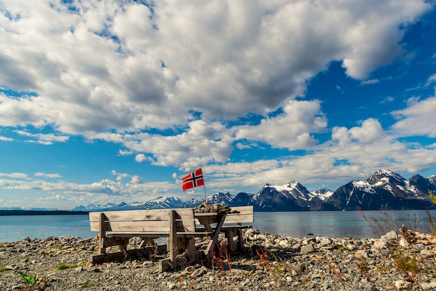 Piękny widok na fiord w Norwegii