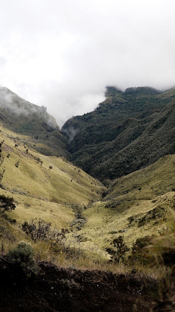 Piękny widok na górę Merbabu