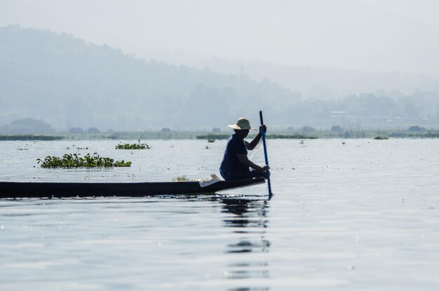 Piękny widok na jezioro Inle Myanmar