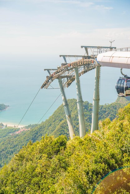 Piękny widok na Langkawi Sky Bridge w Malezji