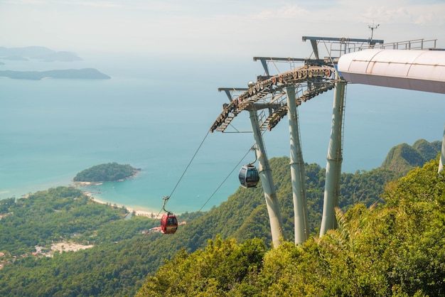 Piękny widok na Langkawi Sky Bridge w Malezji