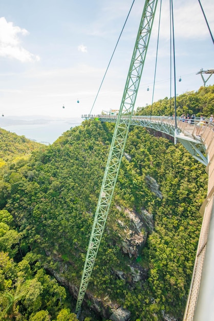 Piękny widok na Langkawi Sky Bridge w Malezji