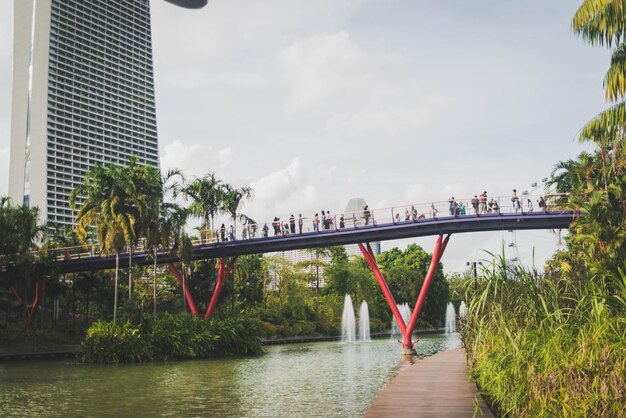 Piękny widok na Marina Bay Sands w Singapurze