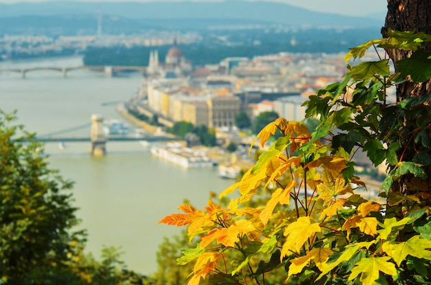 Piękny widok na miasto Budapeszt położone na Węgrzech