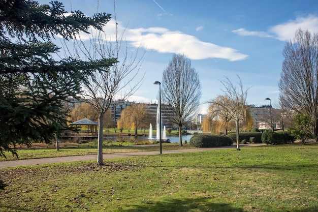 Piękny widok na miejski park publiczny