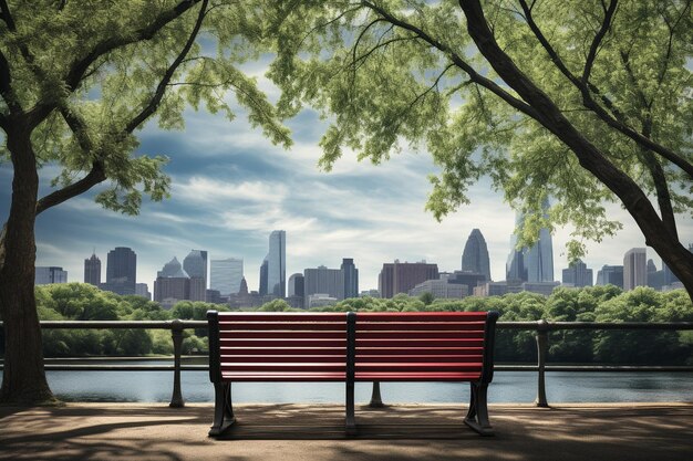 Piękny widok na Nowy Jork z Central Parku.