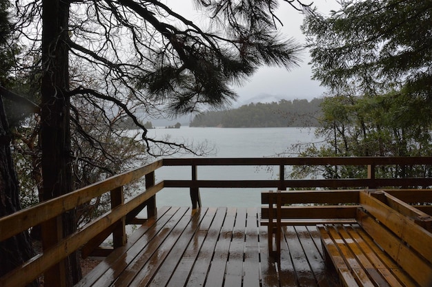 Piękny widok na panoramę Bariloche Argentyna