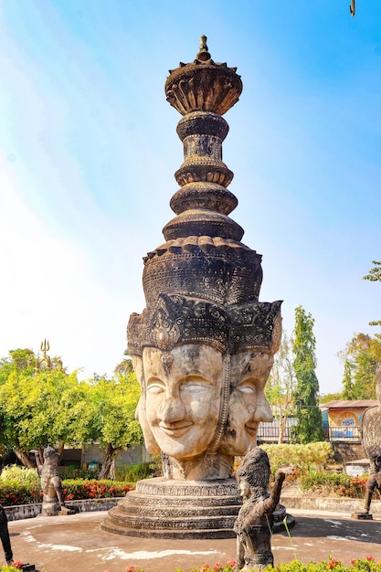 Piękny widok na panoramę miasta Nong Khai w Tajlandii