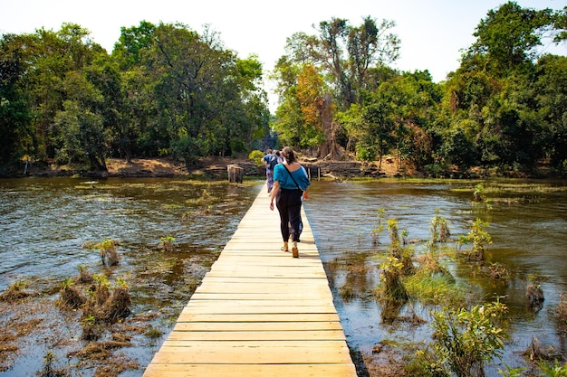 Piękny widok na panoramę miasta Siem Reap w Kambodży