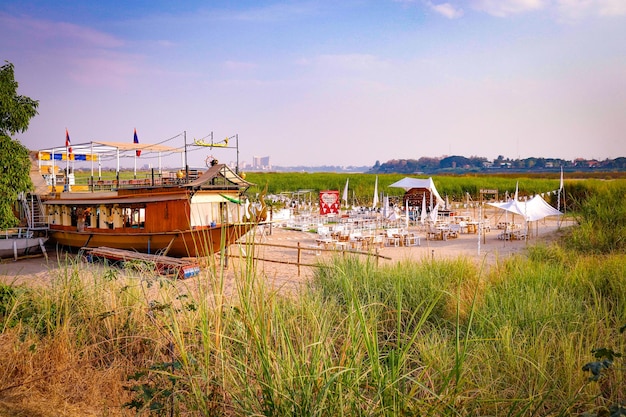 Piękny Widok Na Panoramę Miasta Vientiane W Laosie