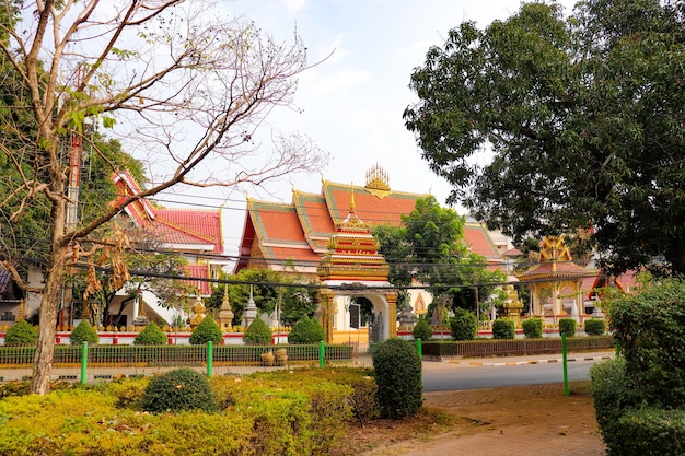 Piękny widok na panoramę miasta Vientiane w Laosie