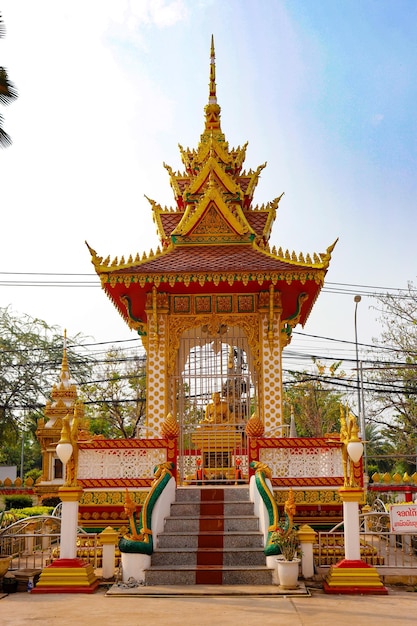 Piękny widok na panoramę miasta Vientiane w Laosie