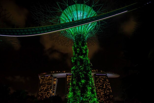 Piękny widok na panoramę Singapuru