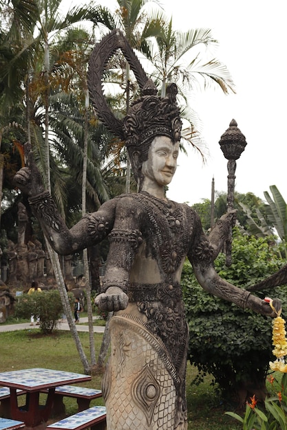 Piękny widok na Park Buddy znajdujący się w Vientiane Laos