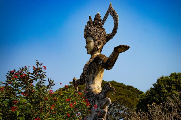 Piękny widok na Park Buddy znajdujący się w Vientiane Laos