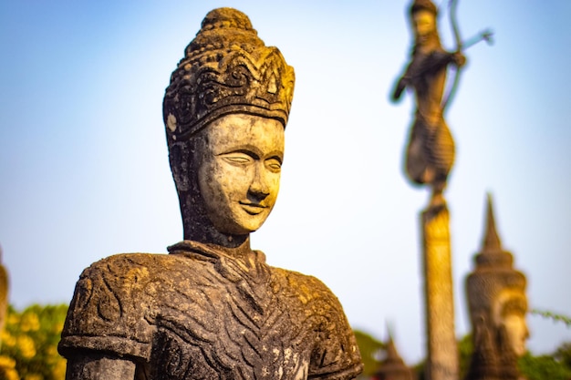 Piękny widok na Park Buddy znajdujący się w Vientiane Laos