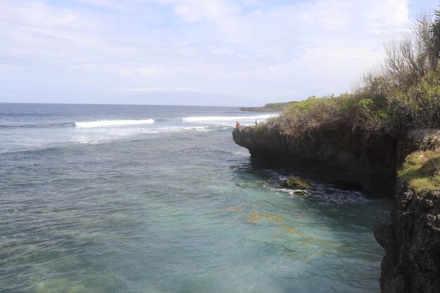 Piękny widok na plażę Nusa Dua na Bali w Indonezji