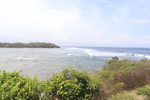 Piękny widok na plażę Nusa Dua na Bali w Indonezji