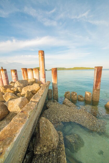 Piękny widok na plażę Pantai Cenang Langkawi Malezja