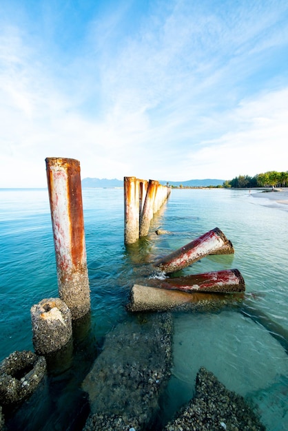 Piękny widok na plażę Pantai Cenang w Langkawi Malezja