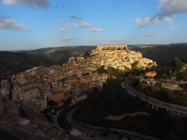 Piękny widok na Ragusa Ibla na Sycylii