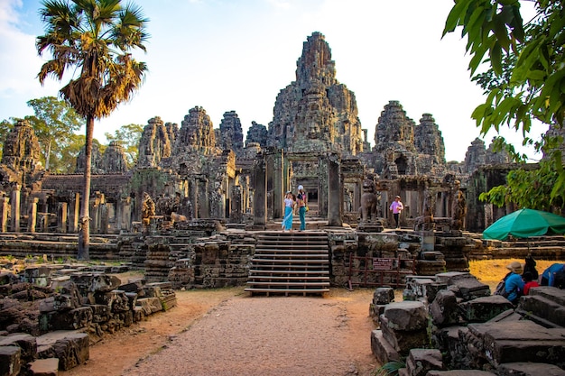 Piękny widok na świątynię Angkor Wat znajdującą się w Kambodży Siem Reap