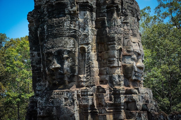 Piękny widok na świątynię Angkor Wat znajdującą się w Kambodży Siem Reap