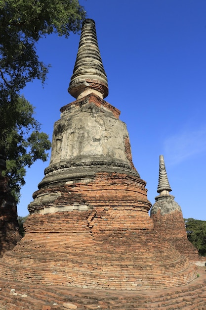 Piękny widok na świątynię Wat Si Sanphet znajdującą się w Ayutthaya Tajlandia